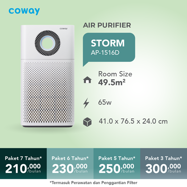 Coway Storm – Air Purifier Multifungsi untuk Area Luas
