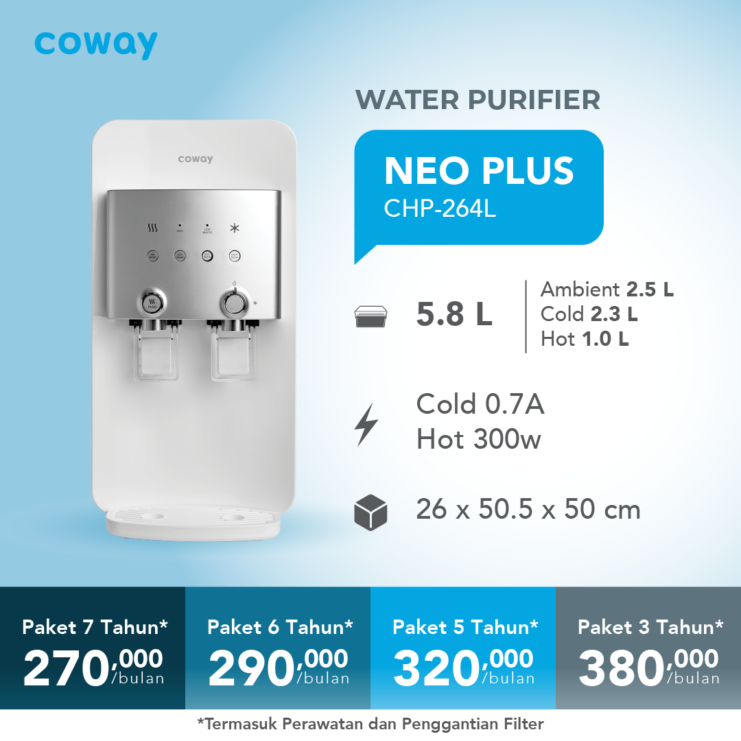 Coway Neo Plus – Water Purifier untuk Kebutuhan Keluarga