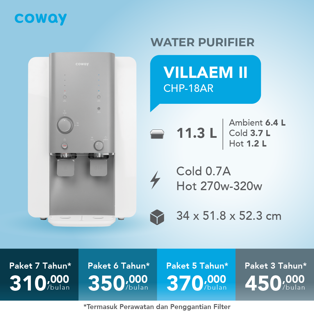 Coway Villaem II – Water Purifier Hemat Energi & Stylish